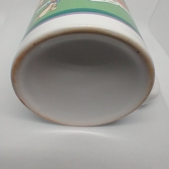 Ceramic White Mug "Rabbits Having Tea with Baby Rabbit"- Good Condition - Picture 8 of 15